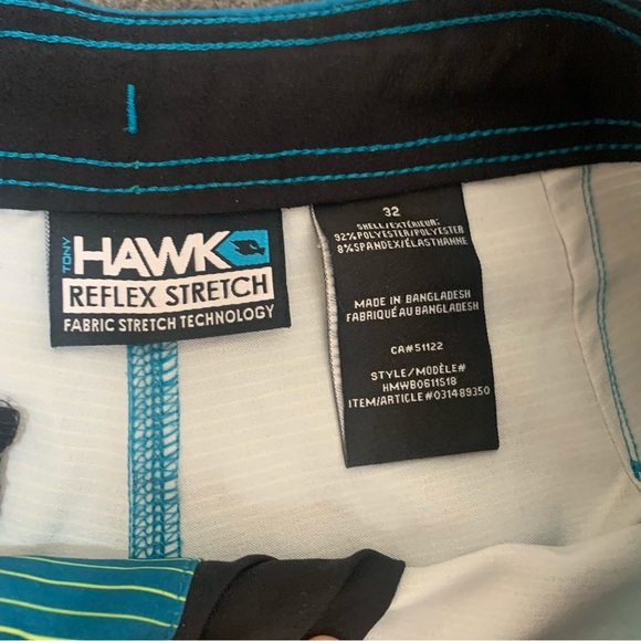 Tony Hawk Reflex Stretch Swim Trunks Men’s Size 32 - Picture 10 of 11